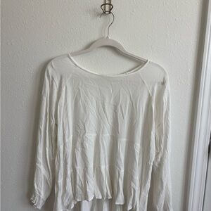 Altar'd State Cream Long Sleeve Top